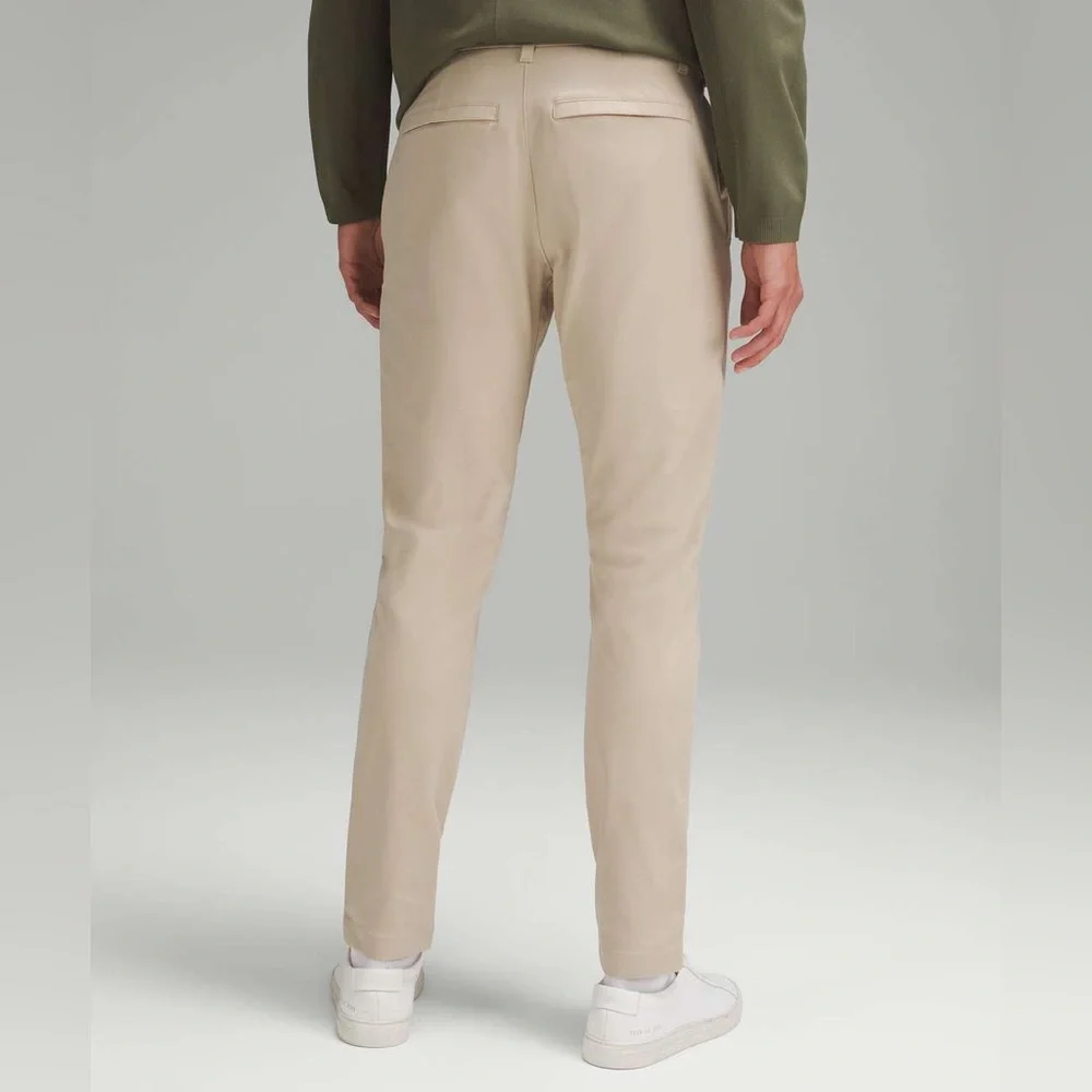 Lululemon ABC Slim Fit Trousers Warpstream Trench 36x30 M5AO4S Khaki Work Career - Picture 2 of 7